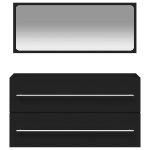 SZAFKA ŁAZIENKOWA Z LUSTREM CZARNA