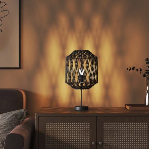 KLOSZ DO LAMPY CZARNY Ø23X28CM ŻELAZO I PAPIER