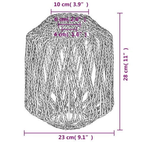 KLOSZ DO LAMPY CZARNY Ø23X28CM ŻELAZO I PAPIER