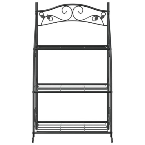 STOJAK NA KWIATY KWIETNIK CZARNY 56X30X96CM STAL