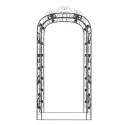 PERGOLA OGRODOWA CZARNA 116X45X240CM STALOWY