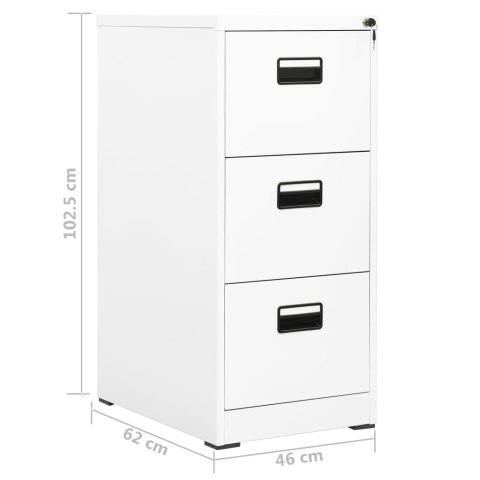 SZAFKA KARTOTEKOWA BIAŁA 46X62X102,5CM STALOWA