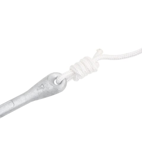 SKŁADANA KOTWICA Z LINĄ SREBRNA 3,2KG ŻELIWO CIĄGLIWE