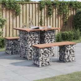 ŁAWKA OGRODOWA GABION 100X70X72CM DREWNO DAGLEZJOWE