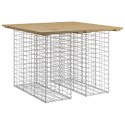 ŁAWKA OGRODOWA Z GABIONEM 100X102X72CM IMPREGNOWANA SOSNA