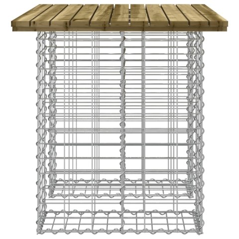 ŁAWKA OGRODOWA Z GABIONEM 100X70X72CM IMPREGNOWANA SOSNA