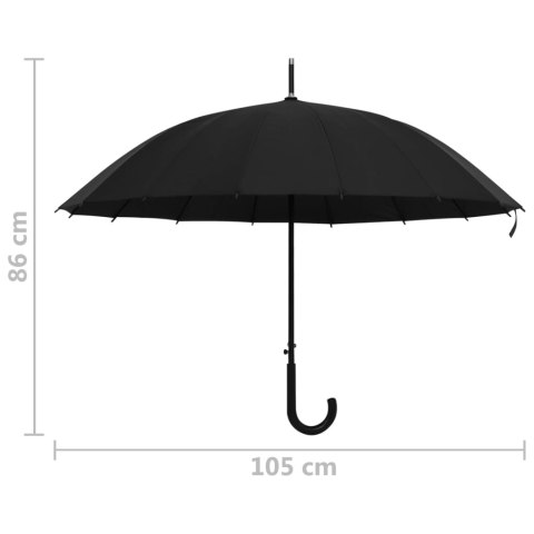 PARASOLKA AUTOMATYCZNA CZARNA 105CM