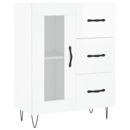 SZAFKA, BIAŁA, POŁYSK, 69,5X34X90 CM, MATERIAŁ DREWNOPOCHODNY