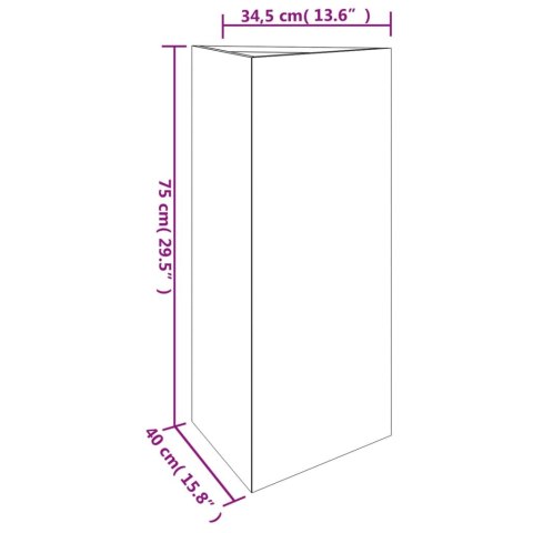 DONICA OGRODOWA 40X34,5X75CM STAL KORTENOWSKA