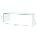STOLIK KAWOWY SZKŁO HARTOWANE 98X45X30CM