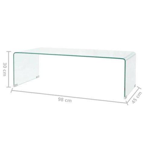 STOLIK KAWOWY SZKŁO HARTOWANE 98X45X30CM