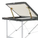 STÓŁ DO MASAŻU 3 STREFY RAMA Z ALUMINIUM ANTRACYT 186X68CM