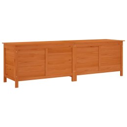 SKRZYNIA OGRODOWA BRĄZ 198,5X50X56,5CM DREWNO JODŁOWE