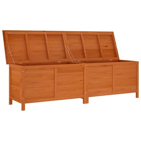 SKRZYNIA OGRODOWA BRĄZ 198,5X50X56,5CM DREWNO JODŁOWE