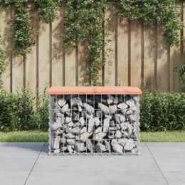 ŁAWKA OGRODOWA Z GABIONEM 63X44X42CM DREWNO DAGLEZJOWE