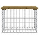 ŁAWKA OGRODOWA Z GABIONEM 63X44X42CM IMPREGNOWANA SOSNA