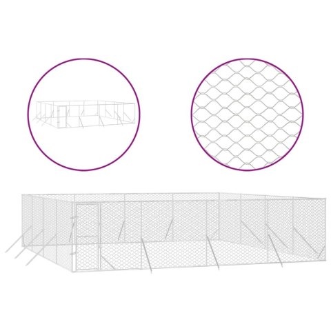 KOJEC ZEWNĘTRZNY DLA PSA 8X8X2M STAL GALWANIZOWANA