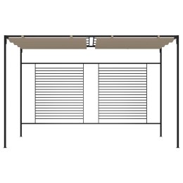 ALTANA OGRODOWA ZE ZWIJANYM DACHEM 3X4X2,3M TAUPE 180G/M²