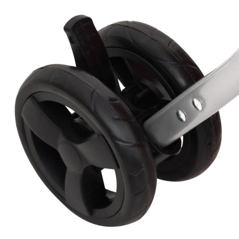 WÓZEK DLA PSA KOTA 2X10KG SZARY PODWÓJNY DWUPIĘTROWY SKŁADANY WODOODPORNY