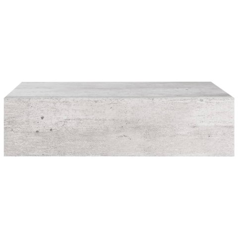 PÓŁKA ŚCIENNA Z SZUFLADĄ SZAROŚĆ BETONU 40X23,5X10CM