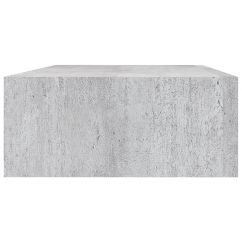 PÓŁKA ŚCIENNA Z SZUFLADĄ SZAROŚĆ BETONU 40X23,5X10CM