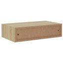 PÓŁKI ŚCIENNE Z SZUFLADĄ 2 SZT. DĄB I BIEL 40X23,5X10CM