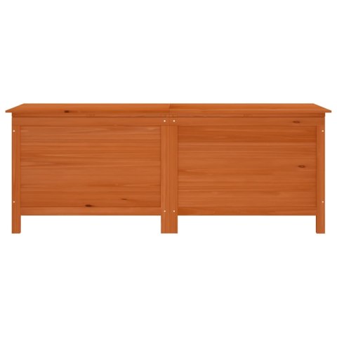 SKRZYNIA OGRODOWA BRĄZ 150X50X56,5CM DREWNO JODŁOWE