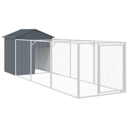 BUDA DLA PSA Z DACHEM ANTRACYTOWA 117X405X123CM STAL