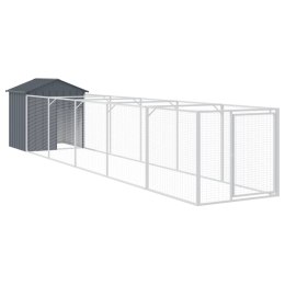 BUDA DLA PSA Z DACHEM ANTRACYTOWA 117X609X123CM STAL