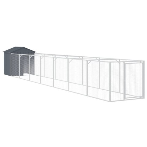 BUDA DLA PSA Z DACHEM ANTRACYTOWA 117X813X123CM STAL