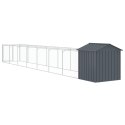 BUDA DLA PSA Z DACHEM ANTRACYTOWA 117X813X123CM STAL