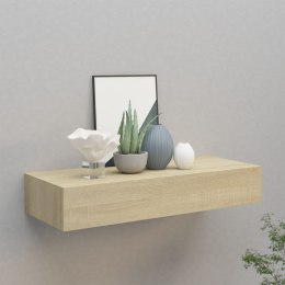 PÓŁKA ŚCIENNA Z SZUFLADĄ KOLOR DĘBU 60X23,5X10CM
