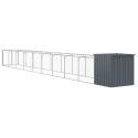 BUDA DLA PSA Z WYBIEGIEM ANTRACYTOWA 110X1017X110CM STAL