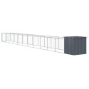 BUDA DLA PSA Z WYBIEGIEM ANTRACYTOWA 110X1221X110CM STAL