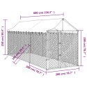 KOJEC DLA PSA Z DACHEM SREBRNY 2X6X2,5 M STAL GALWANIZOWANA