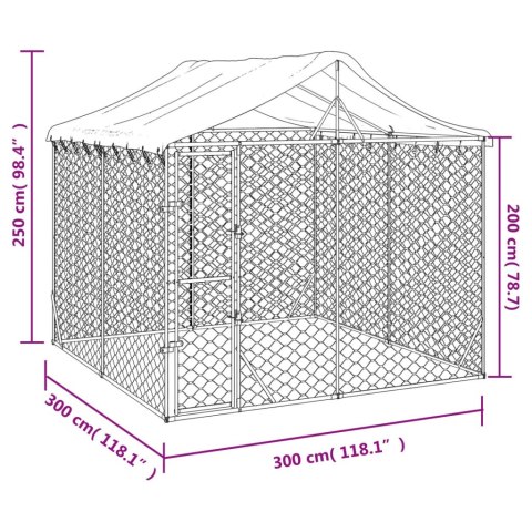 KOJEC DLA PSA Z DACHEM SREBRNY 3X3X2,5M STAL GALWANIZOWANA