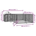 KOJEC DLA PSA Z DACHEM SREBRNY 6X6X2,5 M STAL GALWANIZOWANA