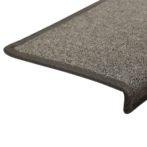 NAKŁADKI NA SCHODY 15 SZT 65X21X4CM CIEMNOSZARE