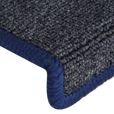NAKŁADKI NA SCHODY 15 SZT. 65X21X4CM SZARO-NIEBIESKIE