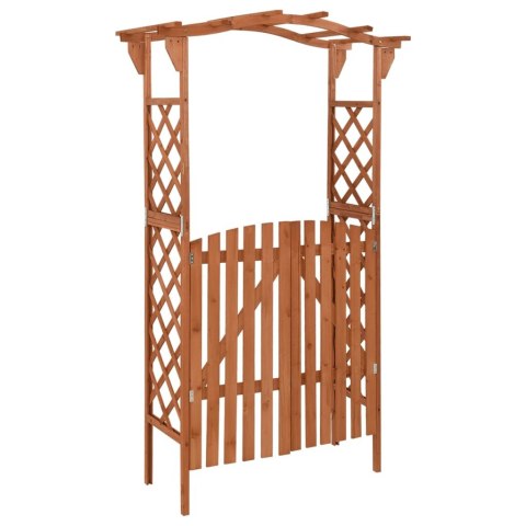 PERGOLA Z FURTKĄ 116X40X204CM DREWNO JODŁOWE
