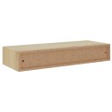 PÓŁKA ŚCIENNA Z SZUFLADĄ, DĄB I BIEL, 60X23,5X10CM, MDF