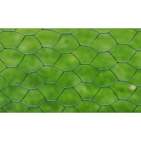 OGRODZENIE Z SIATKI GALWANIZOWANE PVC 25X0,5 M ZIELONE