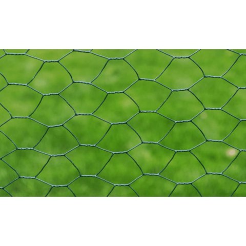 OGRODZENIE Z SIATKI GALWANIZOWANE PVC 25X0,75 M ZIELONE
