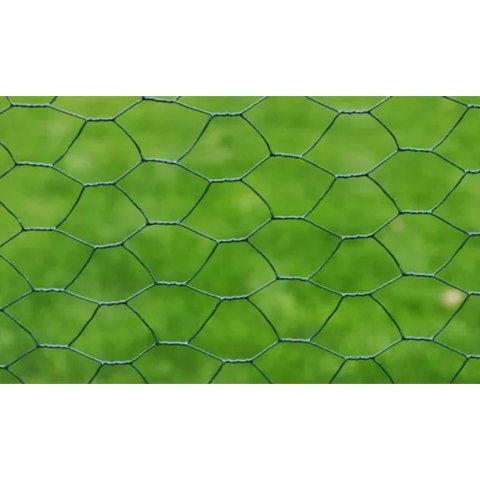 OGRODZENIE Z SIATKI GALWANIZOWANE PVC 25X1 M ZIELONE