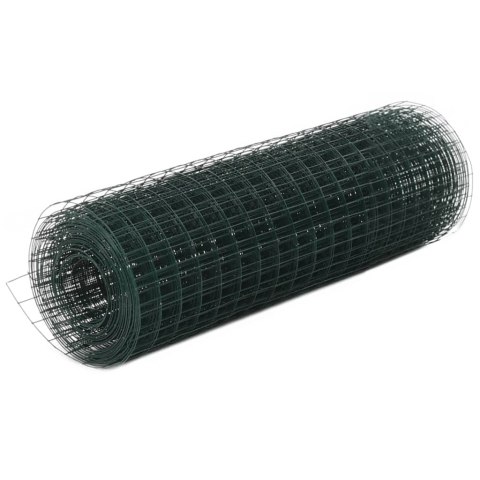 OGRODZENIE Z SIATKI STAL I PVC 10X0,5 M ZIELONE