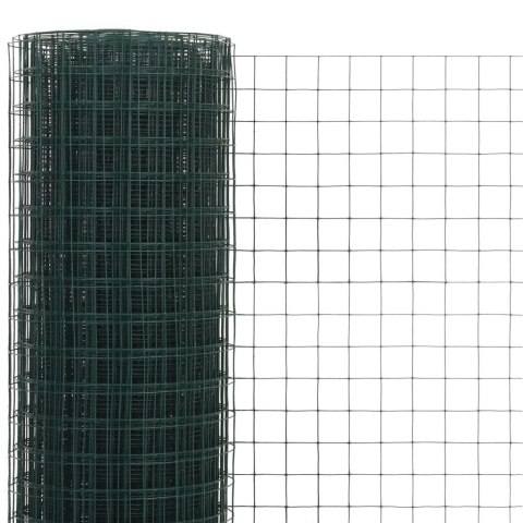 OGRODZENIE Z SIATKI STAL I PVC 10X0,5 M ZIELONE