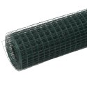 OGRODZENIE Z SIATKI STAL I PVC 25X0,5M ZIELONE