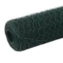 OGRODZENIE Z SIATKI STAL I PVC 25X1,5M ZIELONE