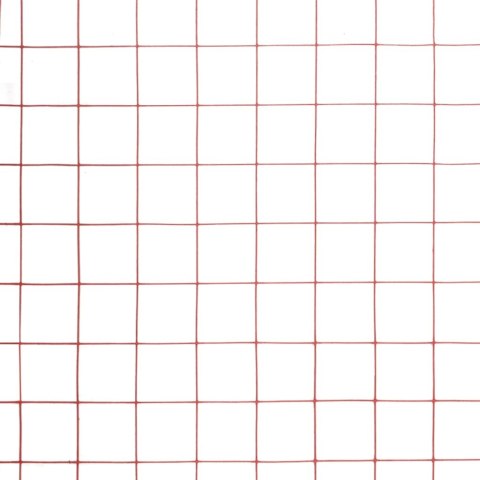OGRODZENIE Z SIATKI STAL I PVC 10X1M CZERWONE