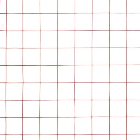 OGRODZENIE Z SIATKI STAL I PVC 10X1M CZERWONE